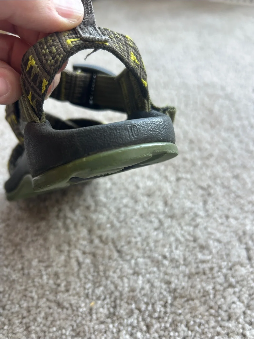Chaco Kids Brown and Yellow Adjustable Strap Sandals